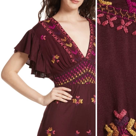 🚫SOLD🚫 Free People Cleo Embroidered Jumpsuit - Picture 5 of 5